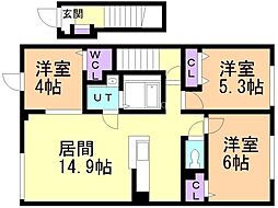 グランデュオタカス 3LDKの間取図画像