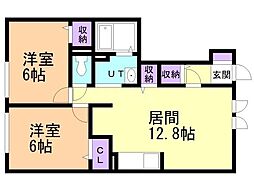 ベルメゾンC 2LDKの間取図画像