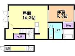 プラウド・ファースト 1LDKの間取図画像