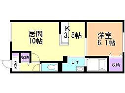 MODE-T 1LDKの間取図画像