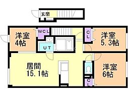 プルミエ1 3LDKの間取図画像