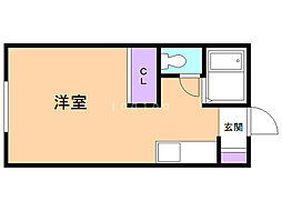 メゾンクードソレイユ 1Kの間取図画像
