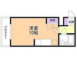 オリーブハイツ ワンルームの間取図画像