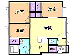 ポメヨンA 3LDKの間取図画像