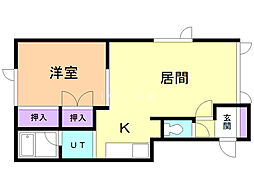 3・2mansion 1LDKの間取図画像