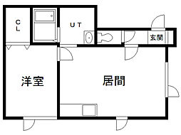 ドリームハウス3 1LDKの間取図画像