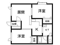 フレンドリーA 2LDKの間取図画像
