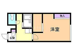 レオパレスソレイユ 1Kの間取図画像