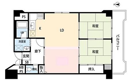 2LDK 間取り