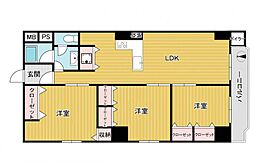 新大阪第一ダイヤモンドマンション 3LDKの間取図画像