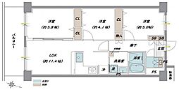 間取図画像 2SLDK