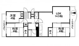 メゾン千里丘1番街A棟 3SLDKの間取図画像