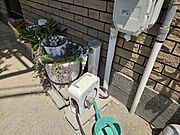 散歩後のペットの足洗い場としても便利な立水栓！