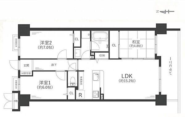 間取りを拡大表示