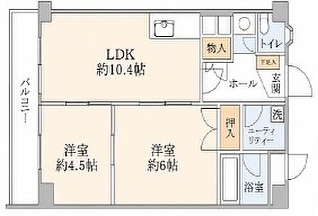 2LDK 間取り