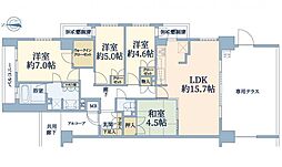 ロジュマンドゥソラーナ古川橋 4LDKの間取図画像
