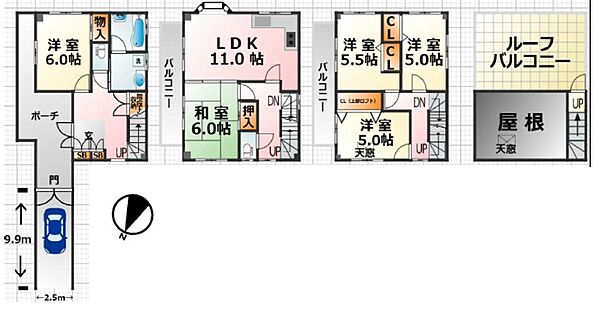 間取りを拡大表示