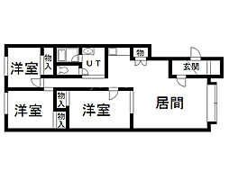 ルミネD 3LDKの間取図画像