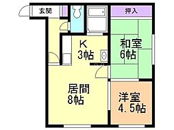 間取図画像 2LDK