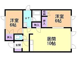 8.20ハイツ 2LDKの間取図画像
