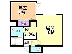 ファーレン 1LDKの間取図画像