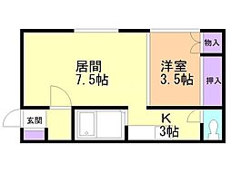 間取図画像 1LDK