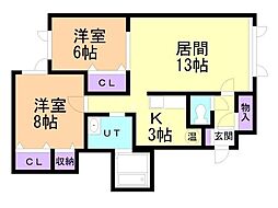間取図画像 2LDK