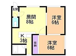 間取図画像 2LDK