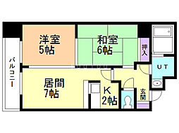 日宝ノルテ1条通 3Kの間取図画像