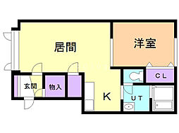LifeStageHoop5 1LDKの間取図画像