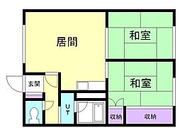 ルートマンション 2LDKの間取図画像
