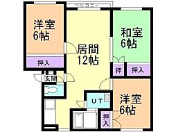 近永ハイツ 3LDKの間取図画像