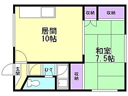 豊マンション 1LDKの間取図画像