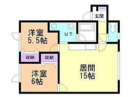 間取図画像 2LDK