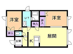 間取図画像 2LDK