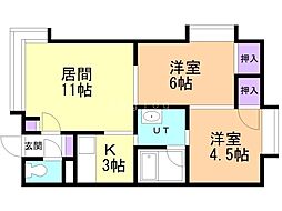 PORTORLEANS 2LDKの間取図画像