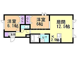 間取図画像 2LDK
