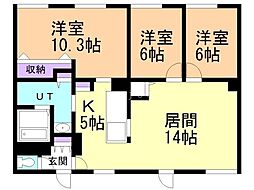 間取図画像 3LDK