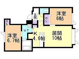 間取図画像 2LDK