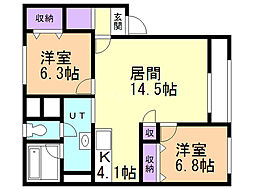 間取図画像 2LDK