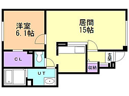 間取図画像 1LDK