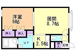 フィレンツェ 1LDKの間取図画像