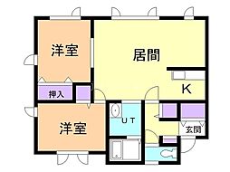 WILL・B 2LDKの間取図画像