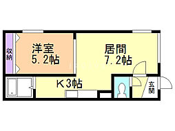 スプリングエンジェル2 1LDKの間取図画像