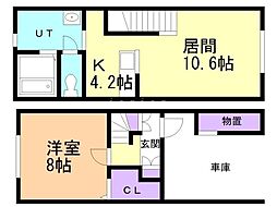 スカイハウスB 1LDKの間取図画像