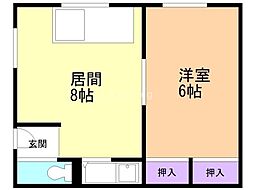 スペース24 1LDKの間取図画像