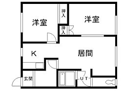 コーポふじ 2LDKの間取図画像