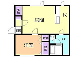 メゾン松田1 1LDKの間取図画像
