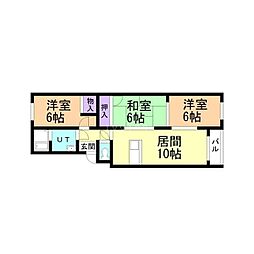 フロンティア東光 3LDKの間取図画像