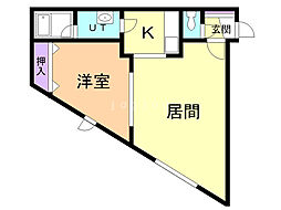 さくらハイツ 1LDKの間取図画像